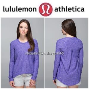 Lululemon Tuck & Flow Long Sleeve top in Heathered Bruised Berry 6